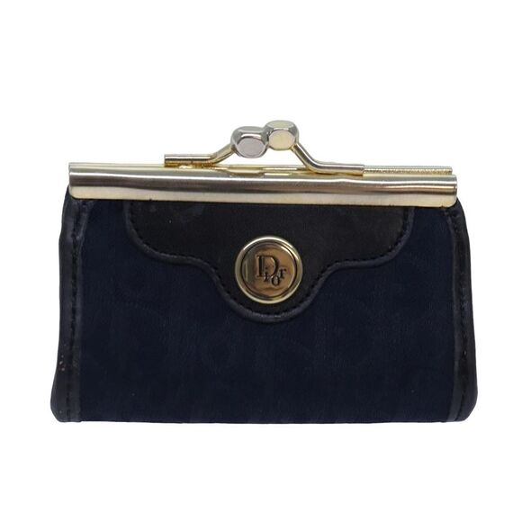Dior Navy Canvas Wallet  (Pre-Owned) - Picture 1 of 16